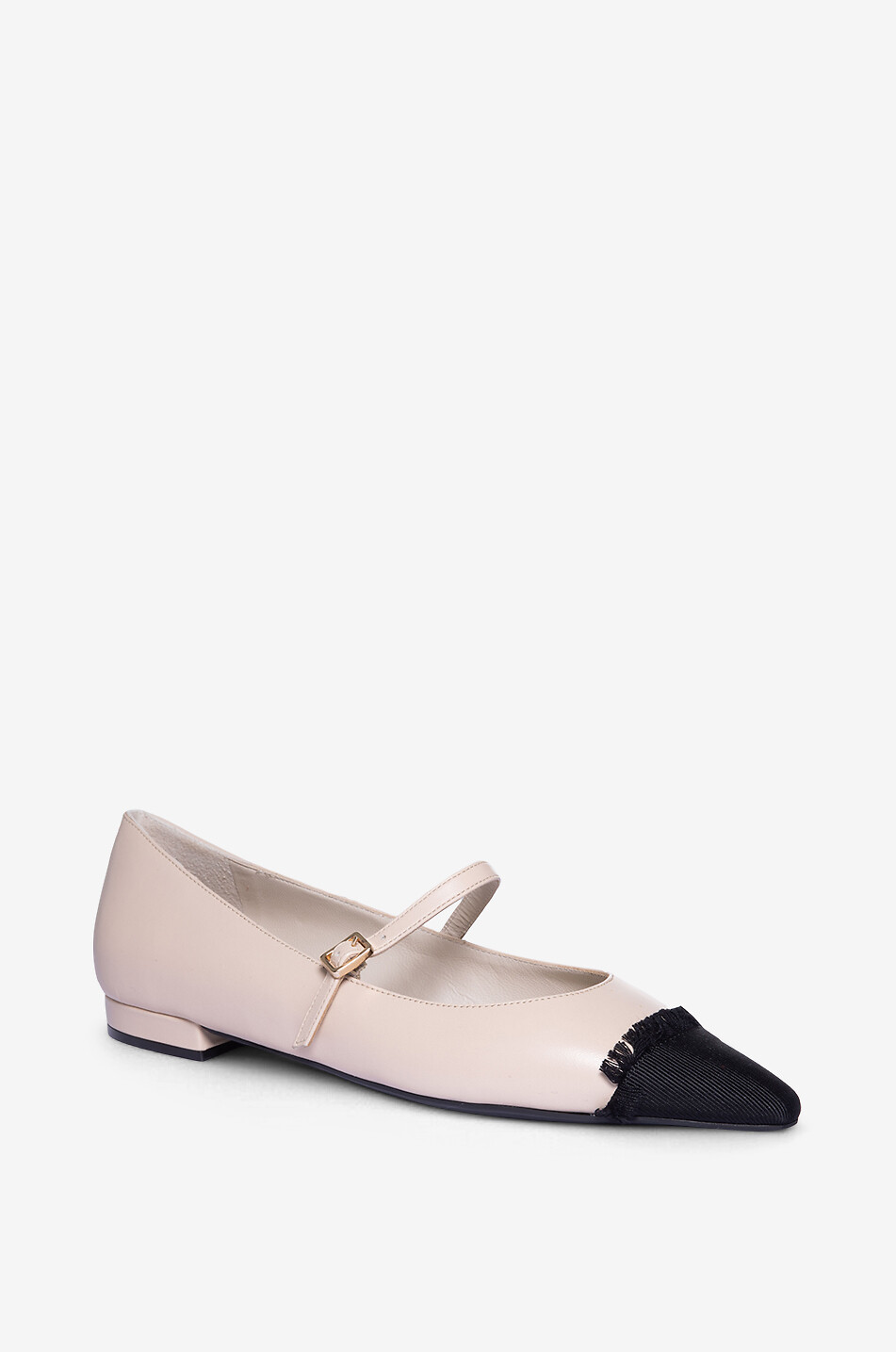 BONGENIE Ballerinas mit spitzer Kappe aus Nappaleder Lauro Damen CREMEFARBEN 1