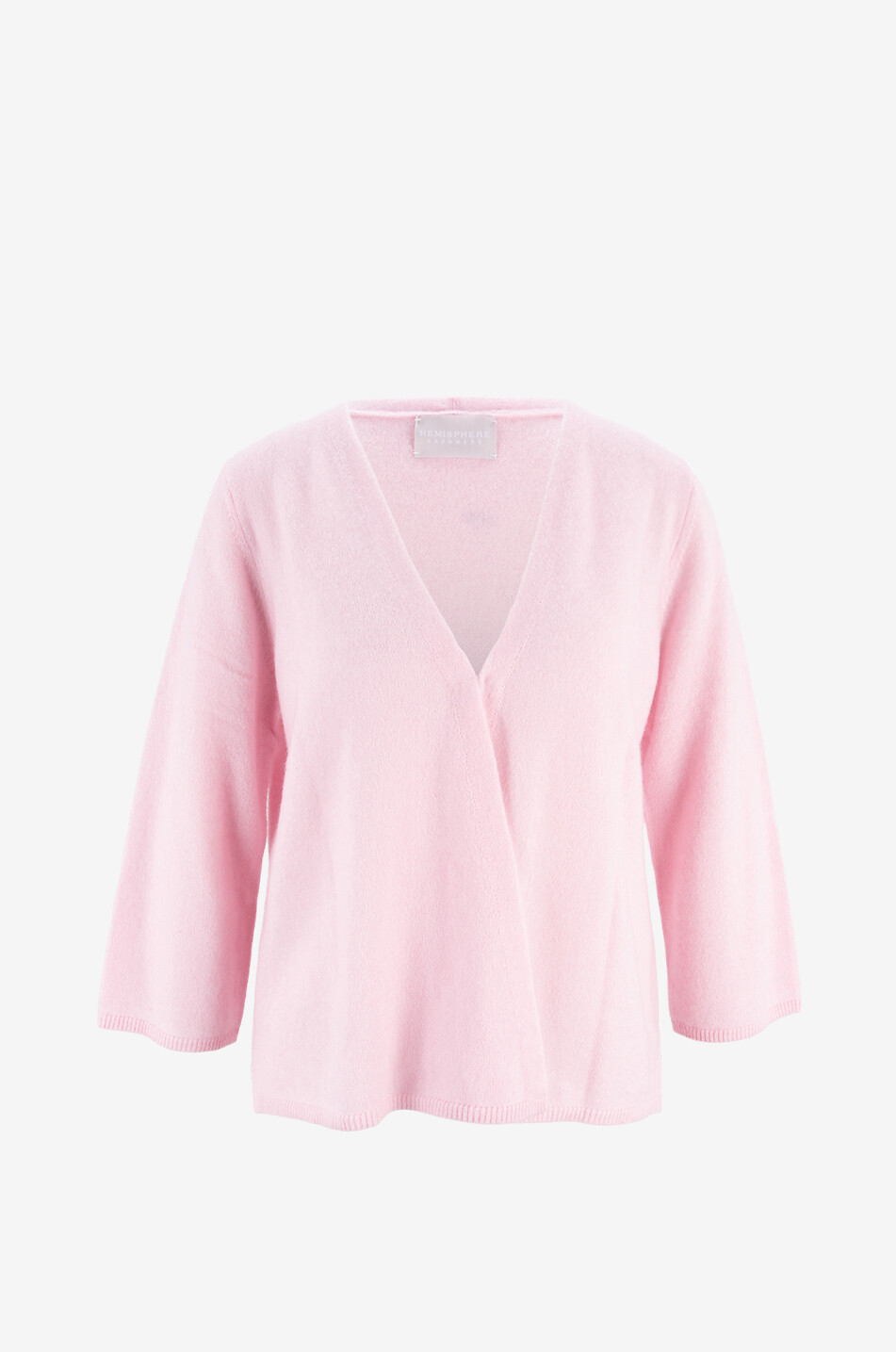 HEMISPHERE Kaschmir- und Baumwollcardigan mit V-Ausschnitt Damen ROSA 1
