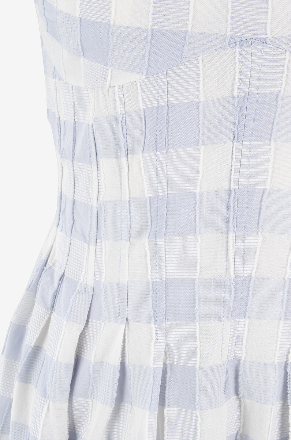 SIMKHAI Kittiya cotton long checked sundress Women BLUE 6