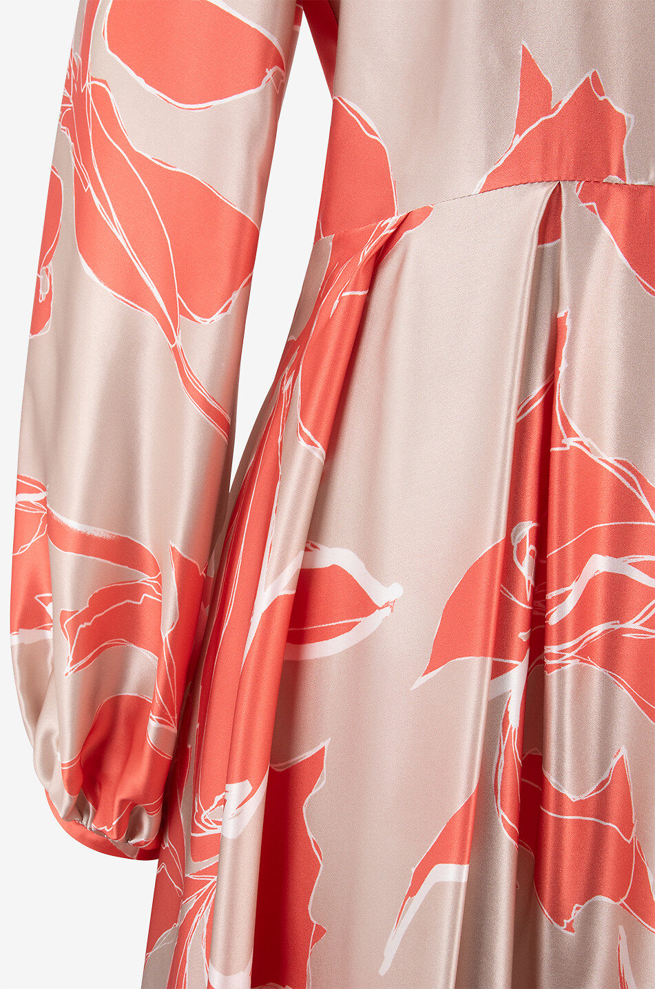 Geblümtes Midikleid aus Seide Rosalie