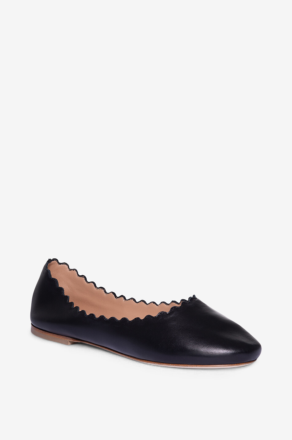 ANNIEL Ballerines en cuir nappa à festons Ondina Femme NOIR 1