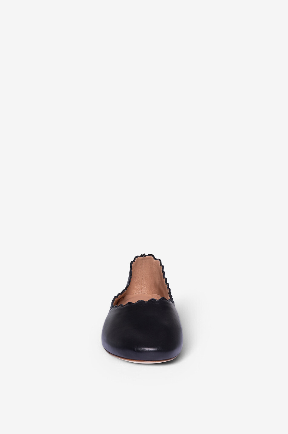 ANNIEL Ballerines en cuir nappa à festons Ondina Femme NOIR 2
