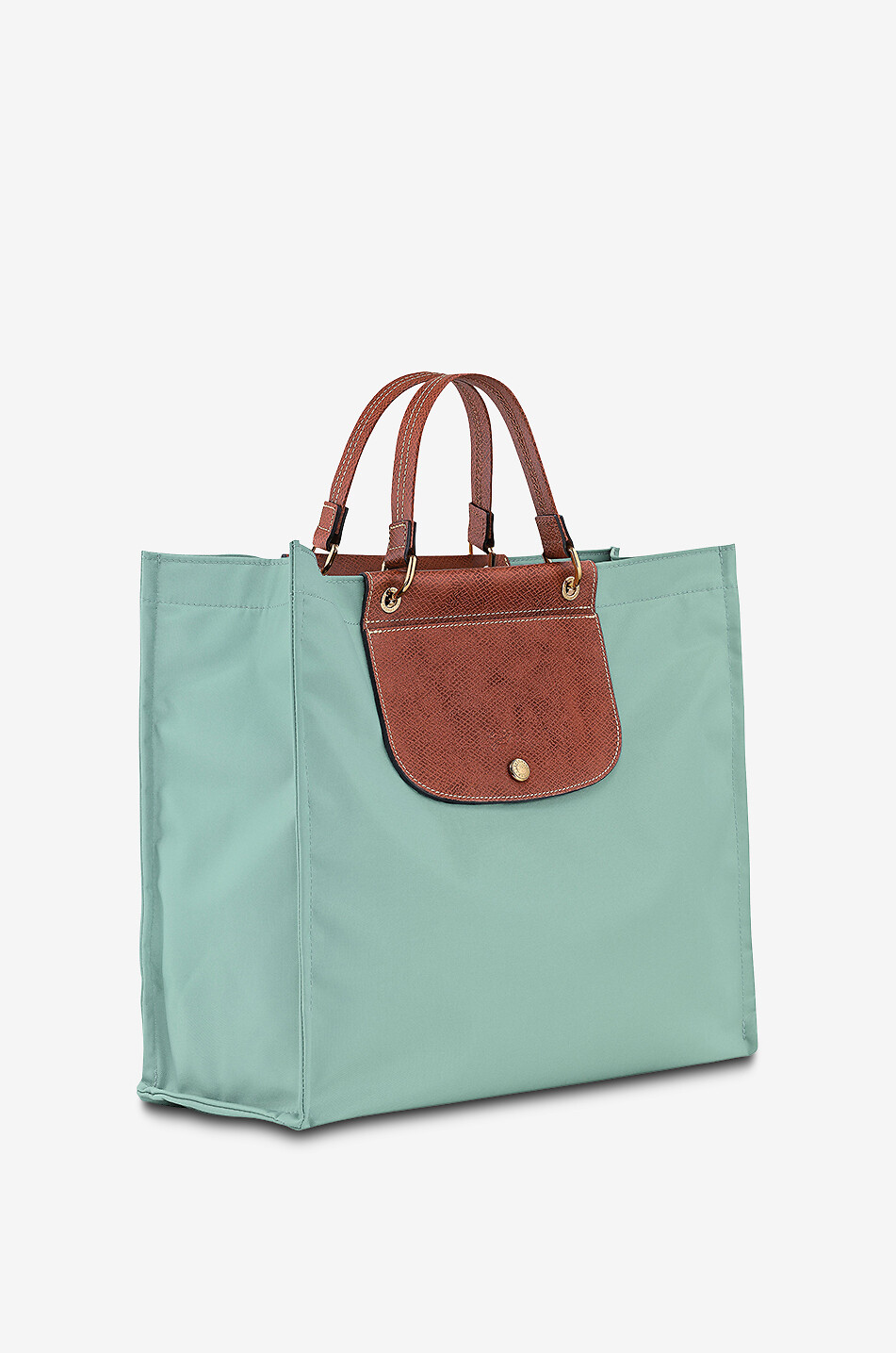 LONGCHAMP Sac cabas en toile et cuir Cabas Longchamp L Femme BLEU CLAIR 2