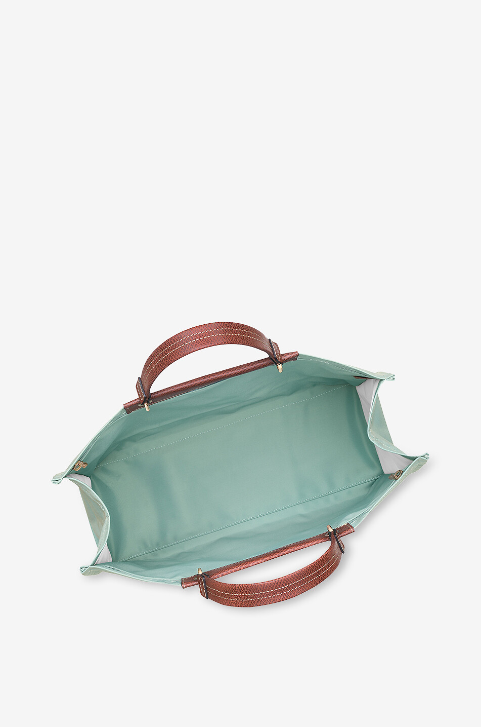 LONGCHAMP Sac cabas en toile et cuir Cabas Longchamp L Femme BLEU CLAIR 4