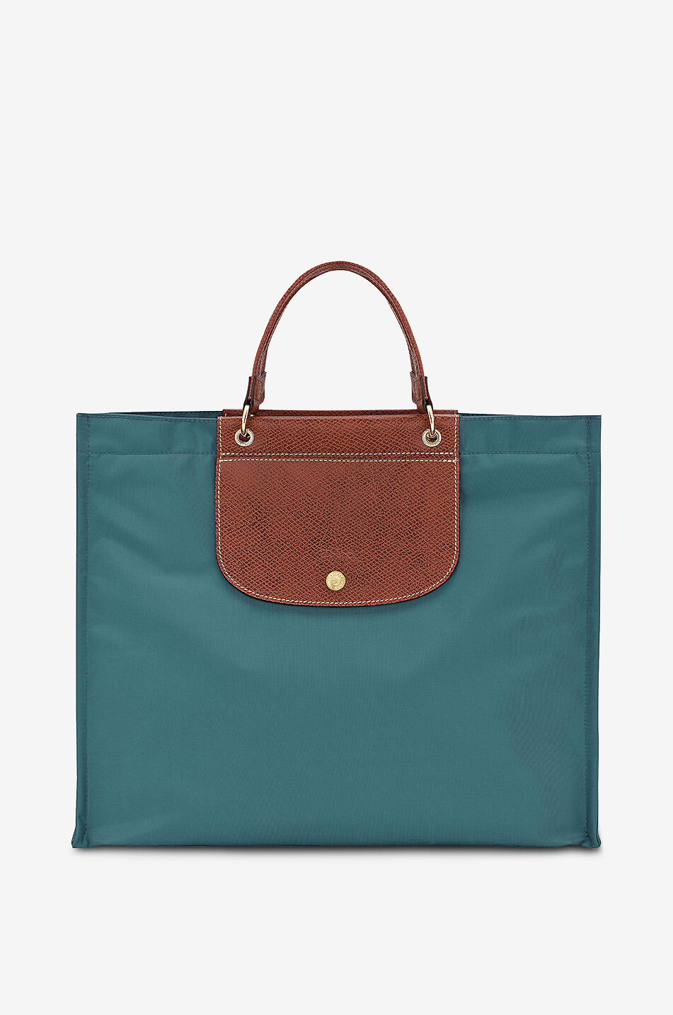 Cabas Longchamp L canvas and leather tote bag