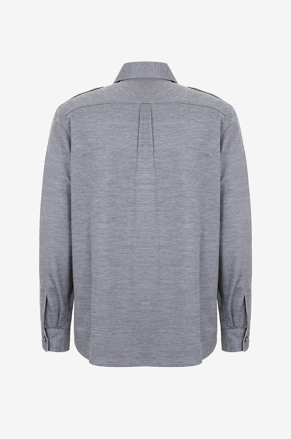 SEASE Surchemise en laine vierge mélangée Generale Homme GRIS CLAIR 2