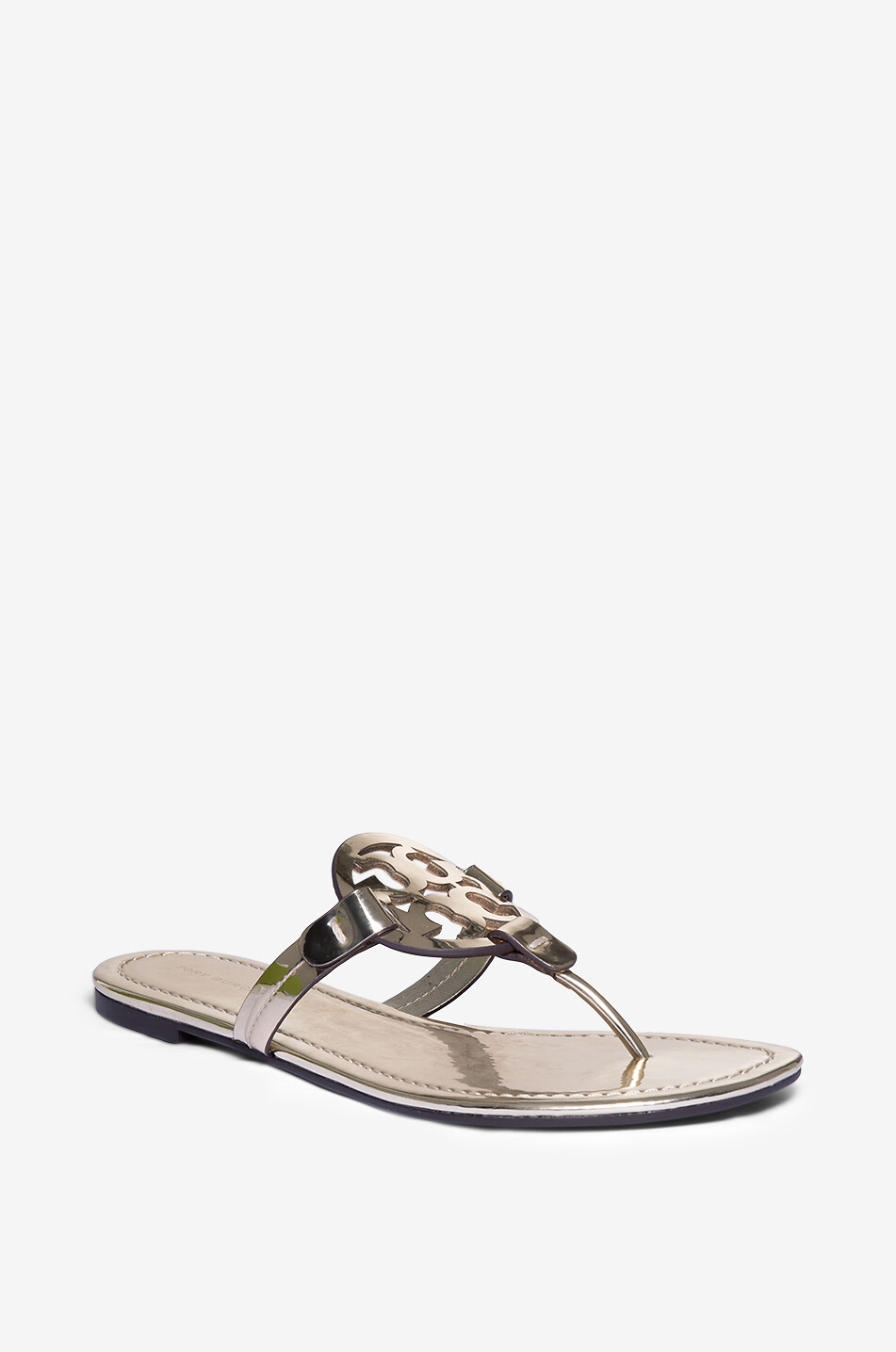 TORY BURCH Tongs effet miroir Miller Femme DORE 1