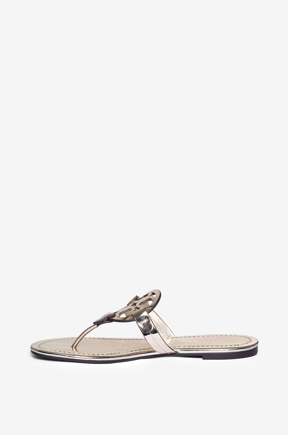 TORY BURCH Tongs effet miroir Miller Femme DORE 3