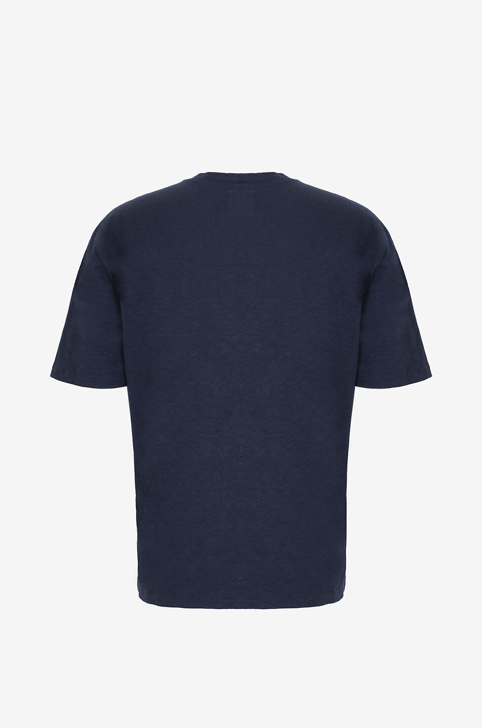 DRAKES T-shirt à manches courtes en coton flammé Pocket Tee Homme BLEU FONCE 2