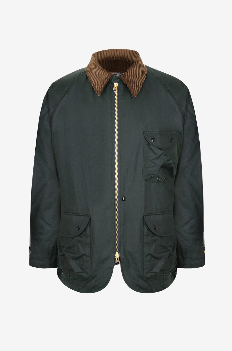 Waxed Coverall bi-material shirt jacket
