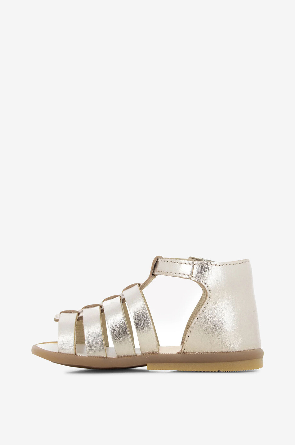 TARTINE ET CHOCOLAT Cotton and metallic leather baby sandals Baby GOLDEN 4
