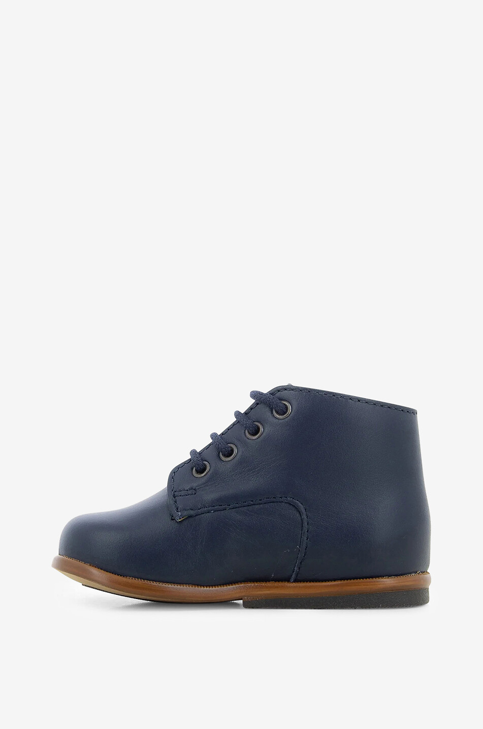 Cotton and leather baby derby shoes