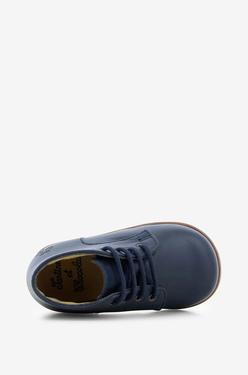 Cotton and leather baby derby shoes