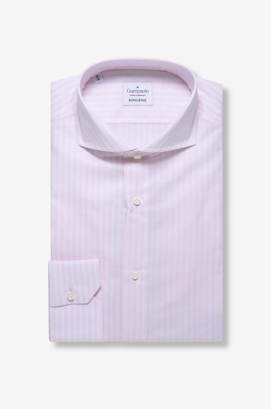 Striped cotton long-sleeved shirt