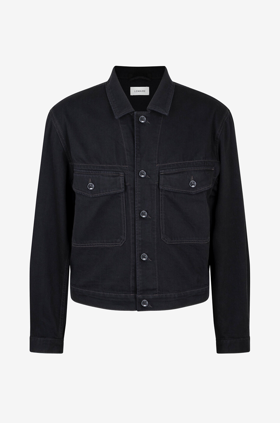 LEMAIRE Blouson en denim Trucker Jacket Homme NOIR 1