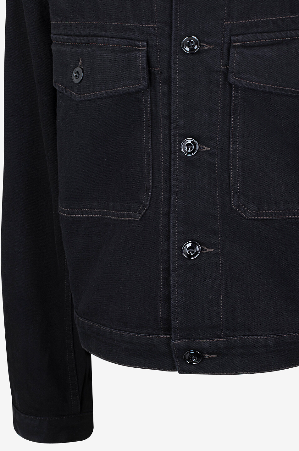 LEMAIRE Blouson en denim Trucker Jacket Homme NOIR 3