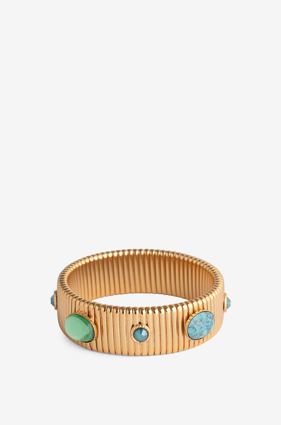 GAS BIJOUX Bracelet élastique doré à cabochons Strada MM Femme DORE 1