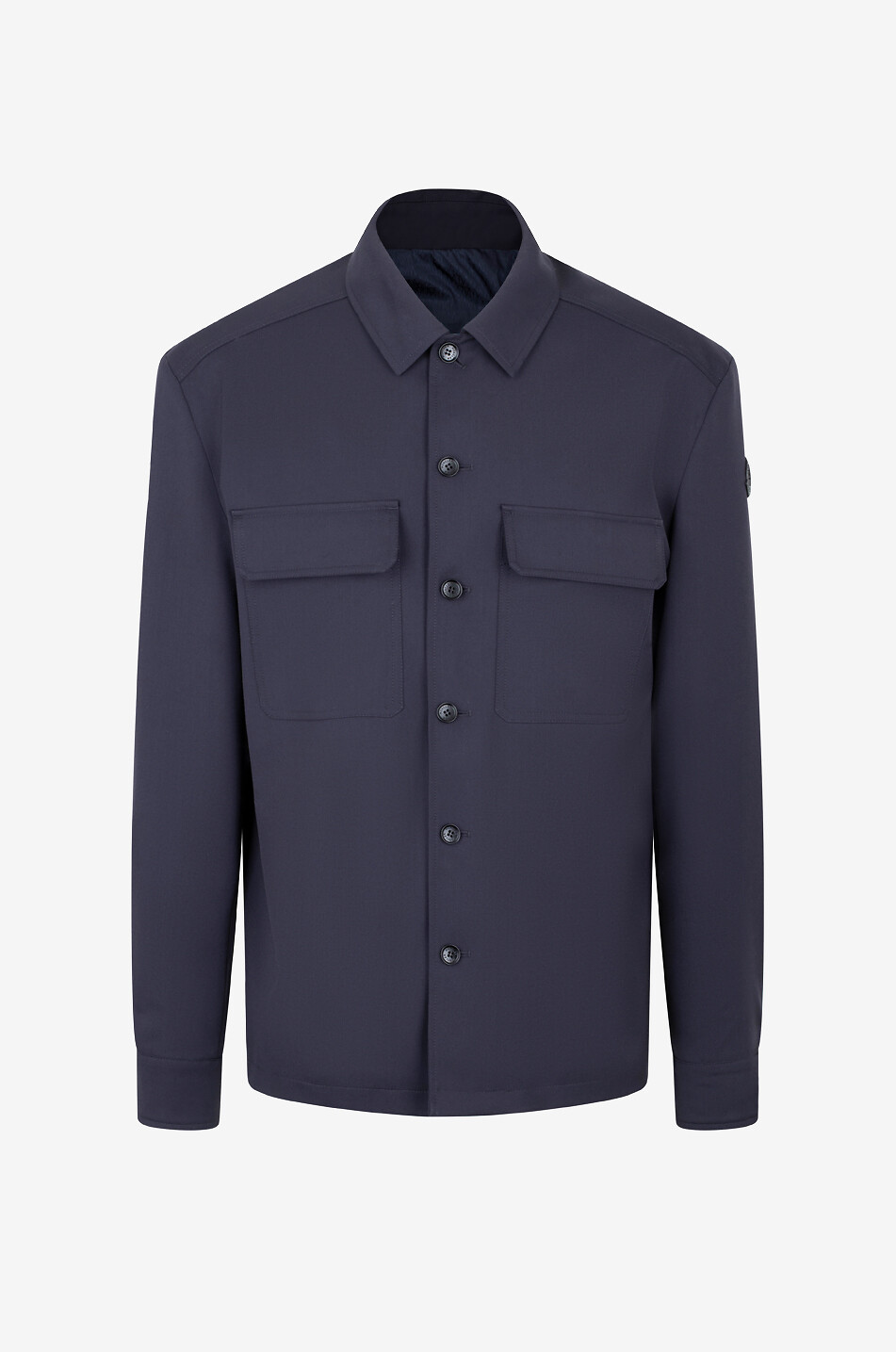 MONCLER Wool blend twill overshirt Men DARK BLUE 1