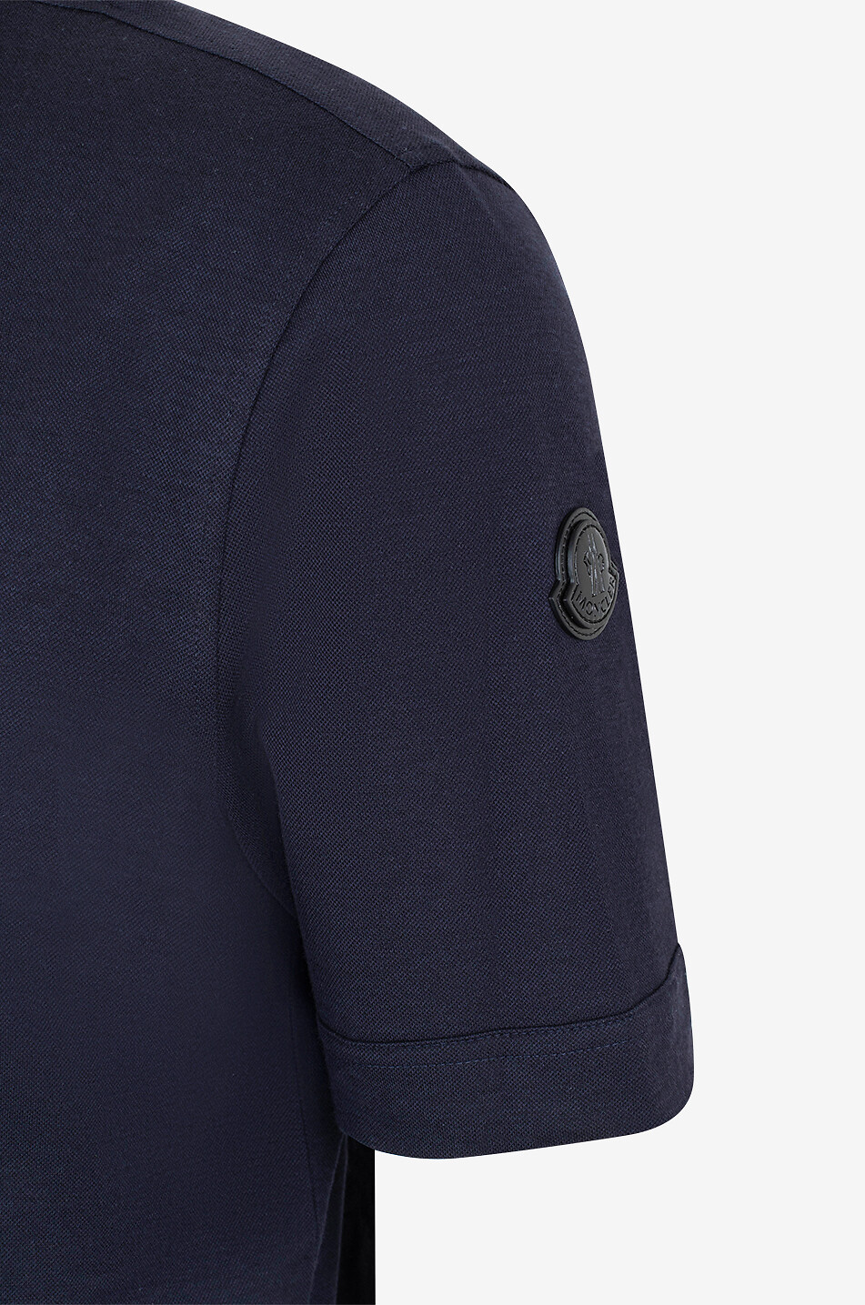 MONCLER Baumwoll- und Lyocell-Polohemd mit kurzen Ärmeln Herren DUNKELBLAU 3