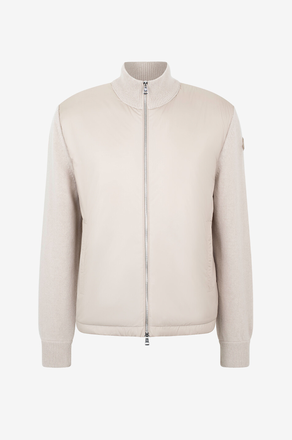 MONCLER Cardigan en laine et cachemire à empiècements doudoune Homme BEIGE 1