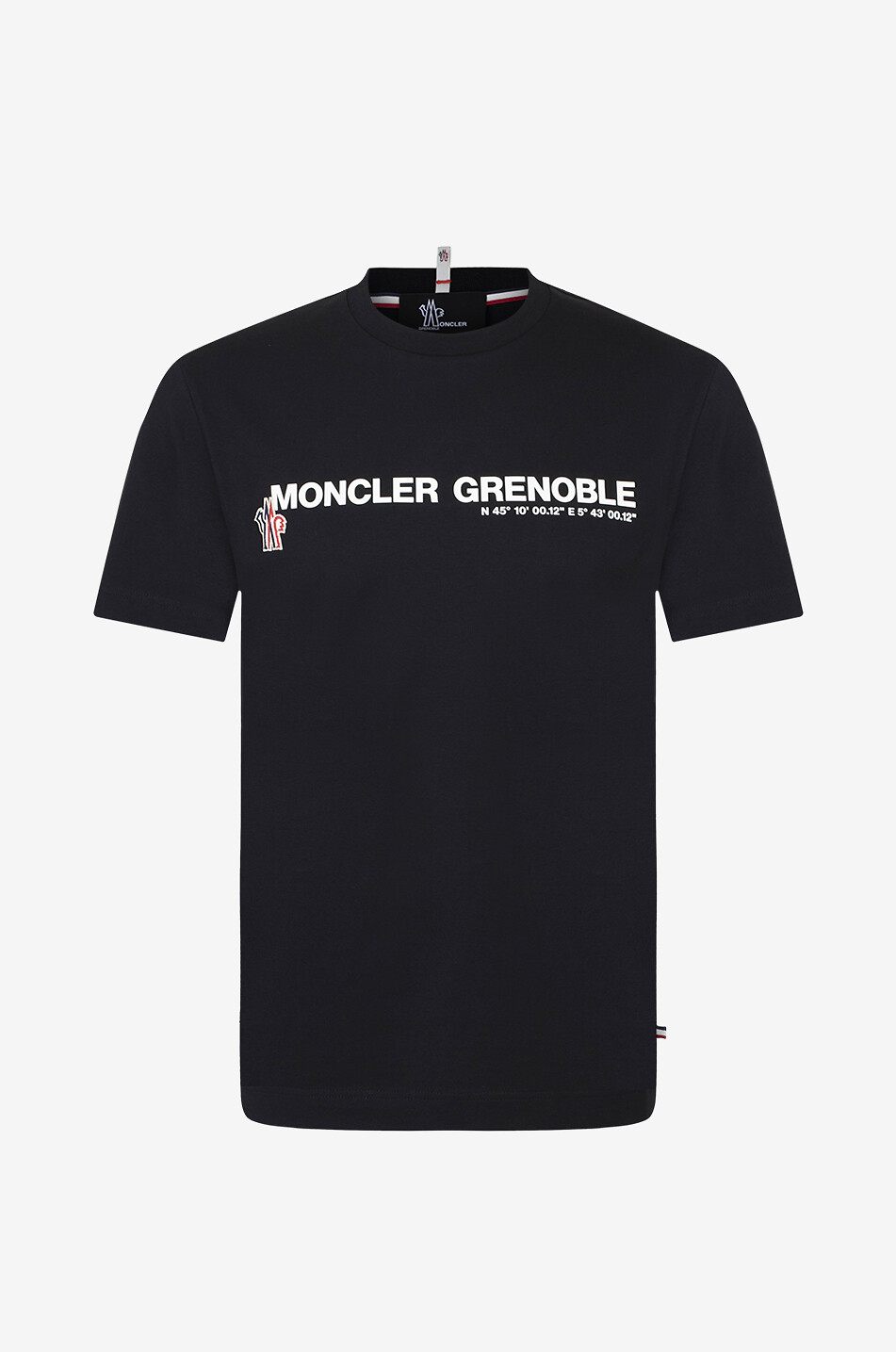 Coordinate and logo printed short-sleeved T-shirt