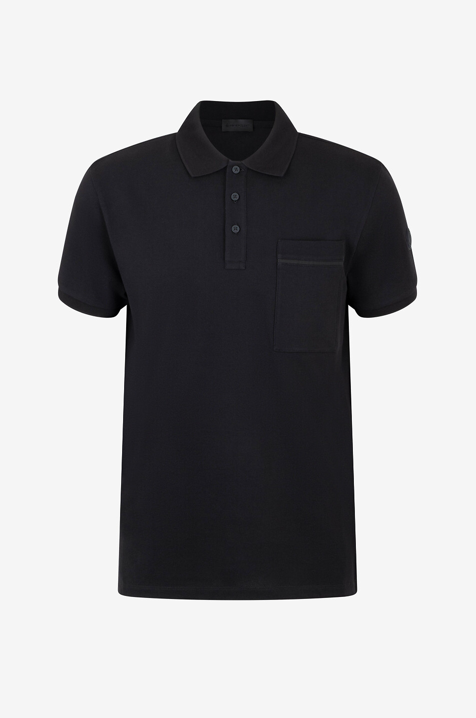 MONCLER Kurzarm-Polohemd mit aufgesetzter Tasche Herren SCHWARZ 1