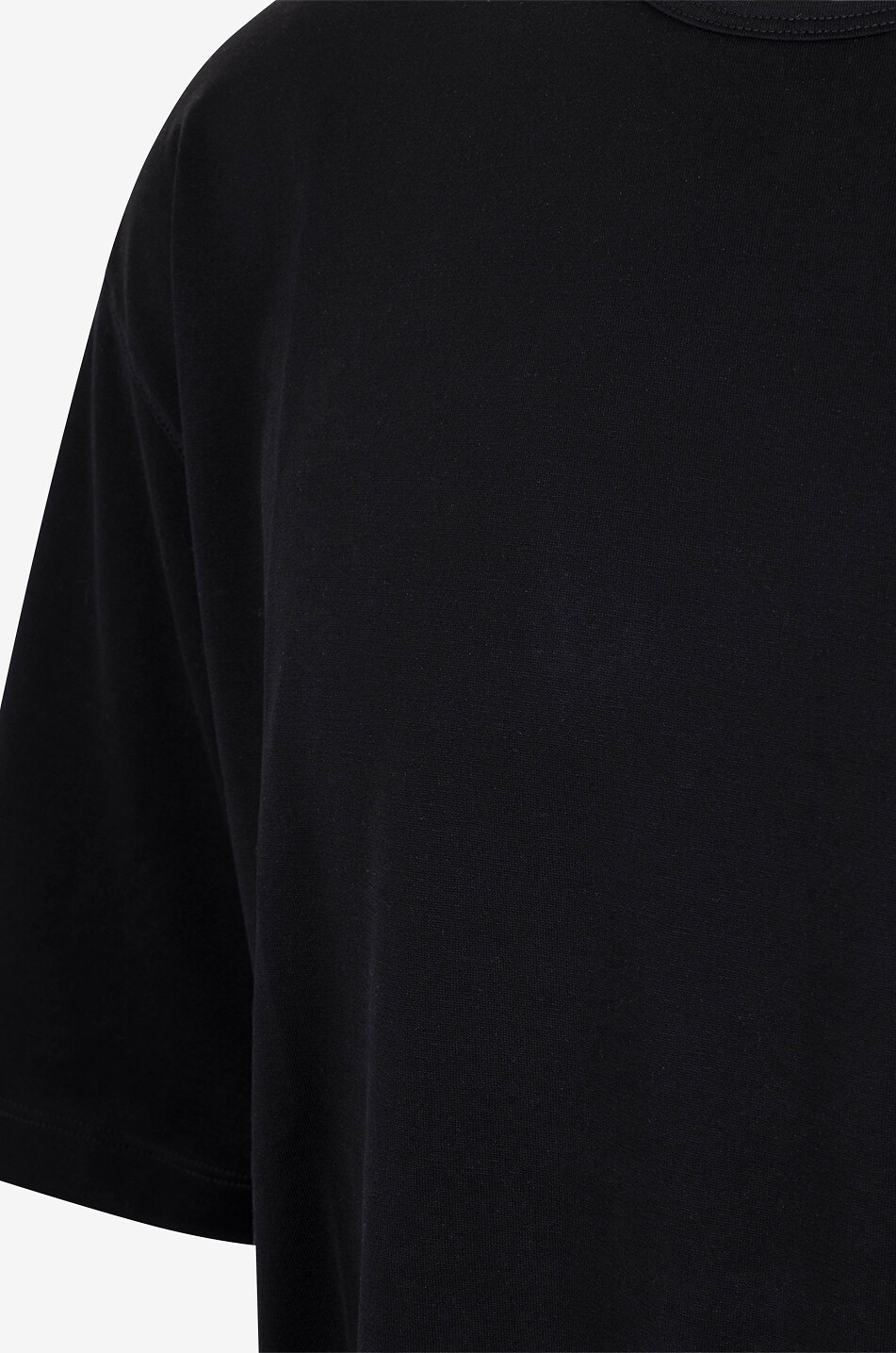LEMAIRE Relaxed cotton T-shirt Men BLACK 3