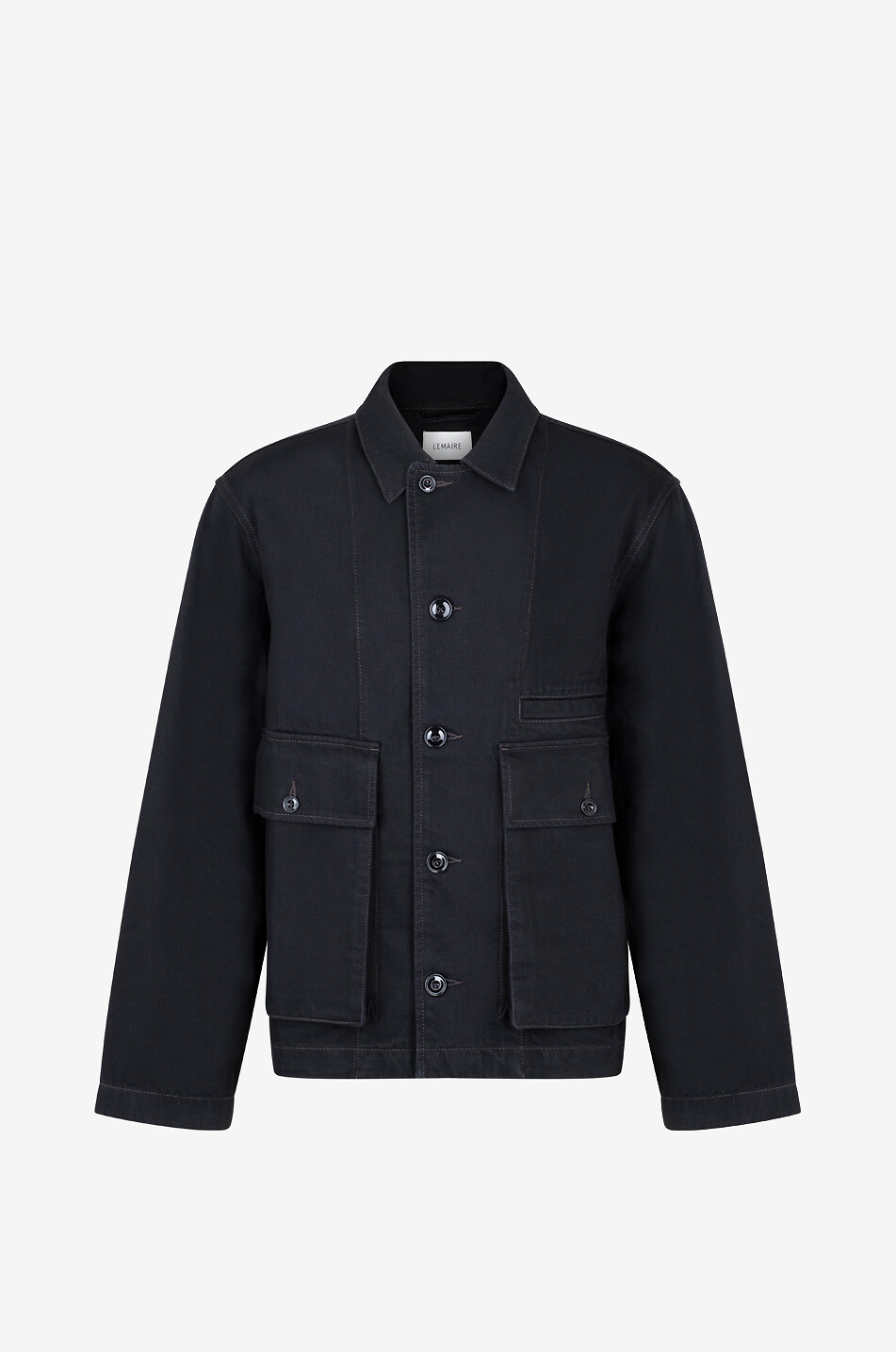 LEMAIRE Boxy denim shirt jacket Men BLACK 1