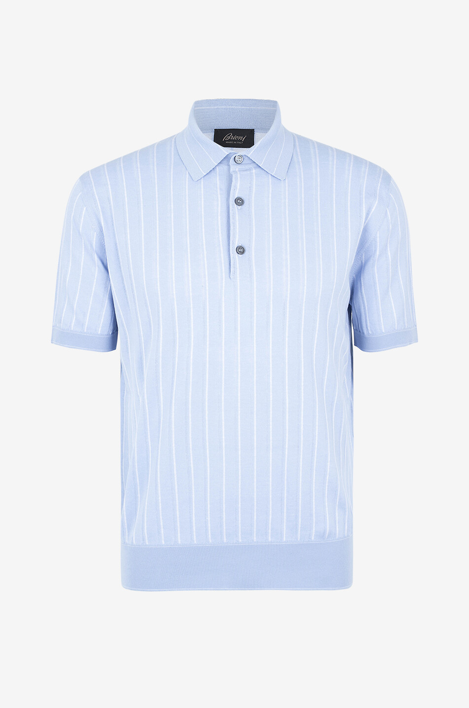 Half-zip knit silk blend polo shirt - BRIONI - KHAKI - Bongénie Outlet