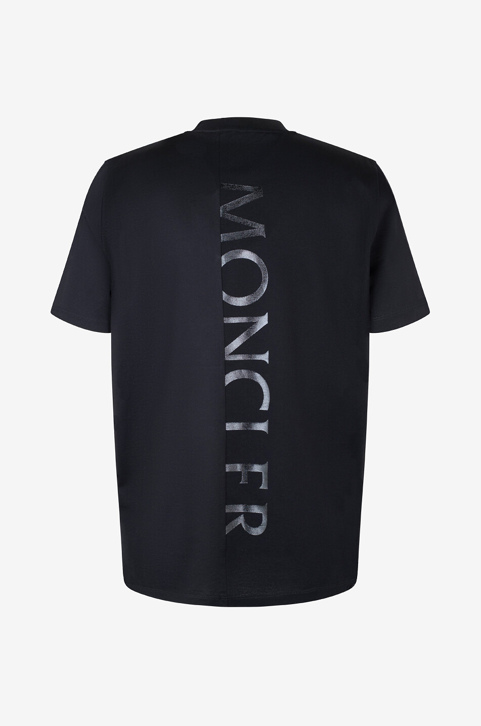 MONCLER T-shirt à manches courtes bi-matière imprimé logo dos Homme NOIR 2