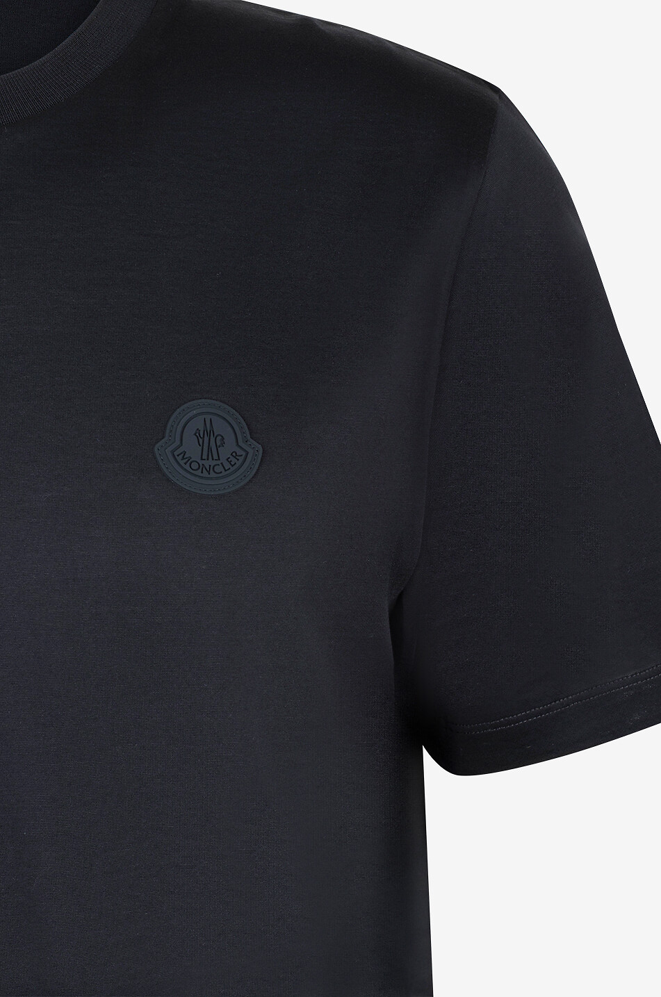 MONCLER T-shirt à manches courtes bi-matière imprimé logo dos Homme NOIR 3