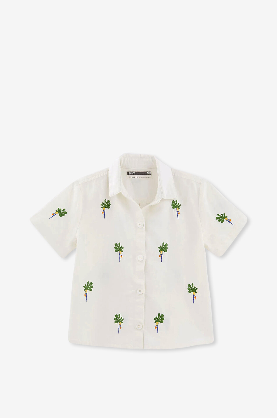 Chemise à manches courtes brodée garçon Bananeirinha