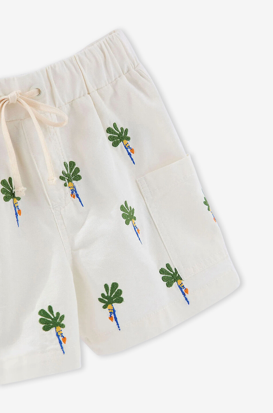 FABULA Short cargo brodé garçon Bananeirinha Garçon BLANC CASSE 3