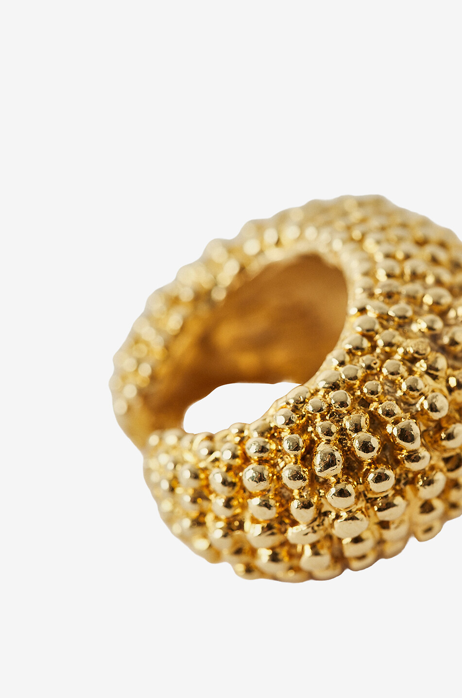 PAOLA SIGHINOLFI Epic textured gold-tone ring Women GOLDEN 10