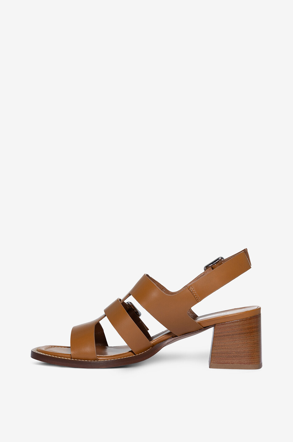 BONGENIE Sandales à talon en cuir Grain 55 Femme MARRON CLAIR 3