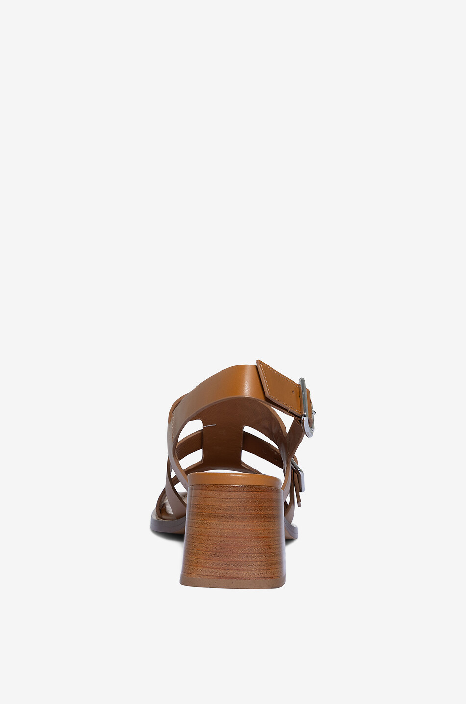 BONGENIE Sandales à talon en cuir Grain 55 Femme MARRON CLAIR 4