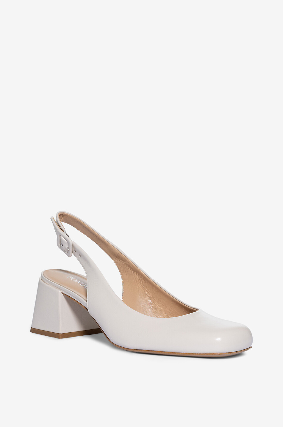 BONGENIE Slingback-Pumps aus Leder Xeny 55 Damen CREMEFARBEN 1