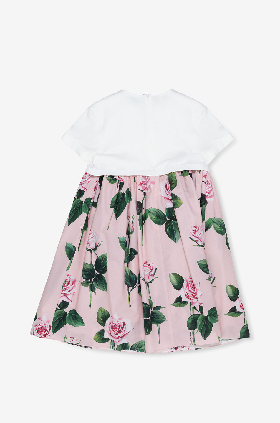 DOLCE & GABBANA Robe bi-matière fille Roses Fille ROSE 2