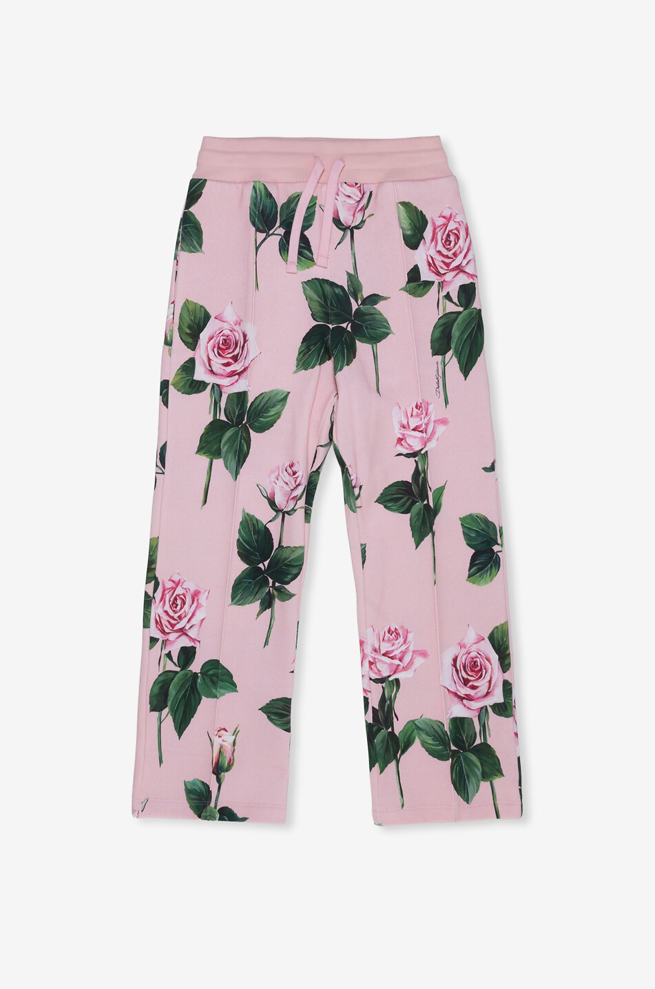 DOLCE & GABBANA Mädchen-Sweathose mit weitem Bein Roses Mädchen ROSA 1