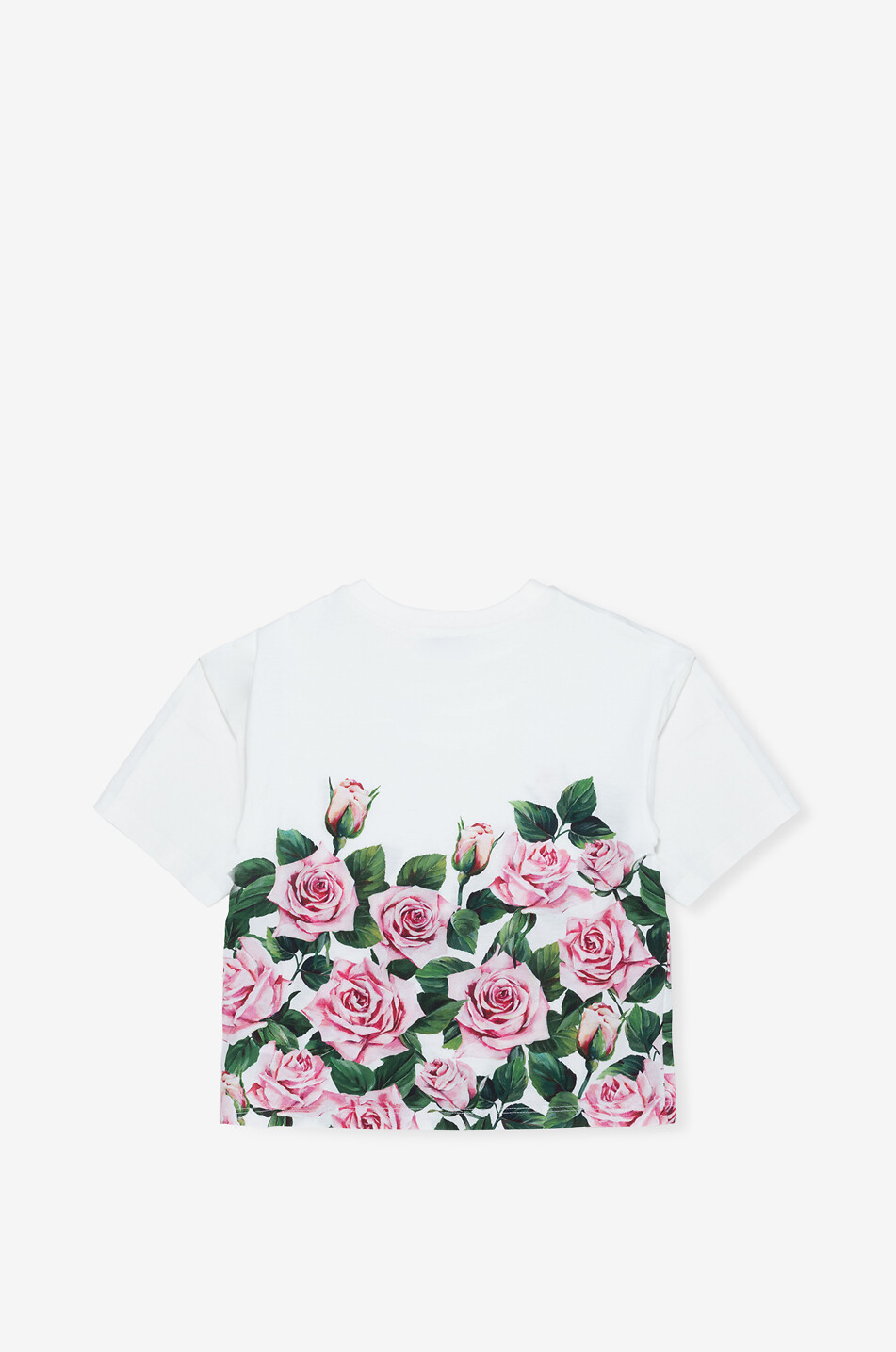DOLCE & GABBANA Mädchen-Kurzarm-T-Shirt Roses Mädchen WEISS 2