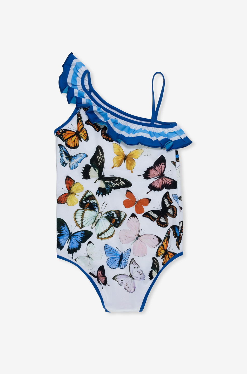 DOLCE & GABBANA Farfalle asymmetric girls' swimsuit Girl MULTI COLOURED 2