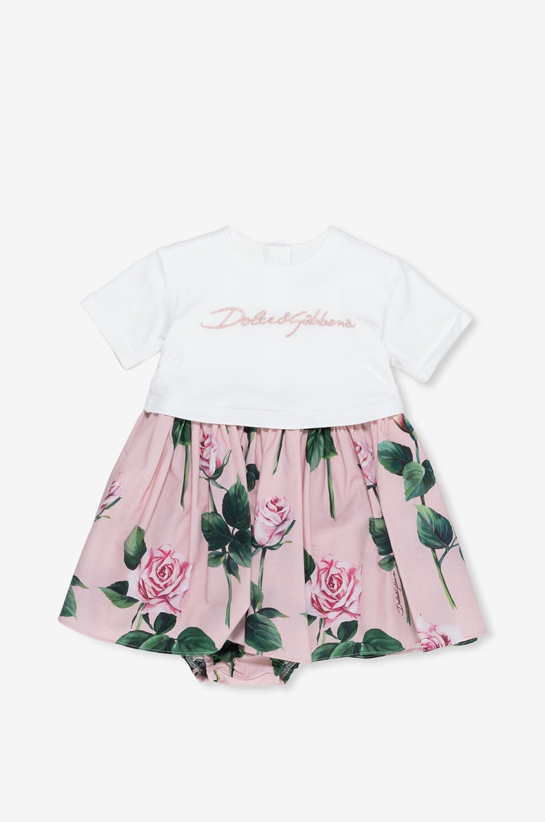 Bandeau Enfant DOLCE & GABBANA Rose Ananas - Taille Unique, Coton, Orné Logo, Neuf étiqueté