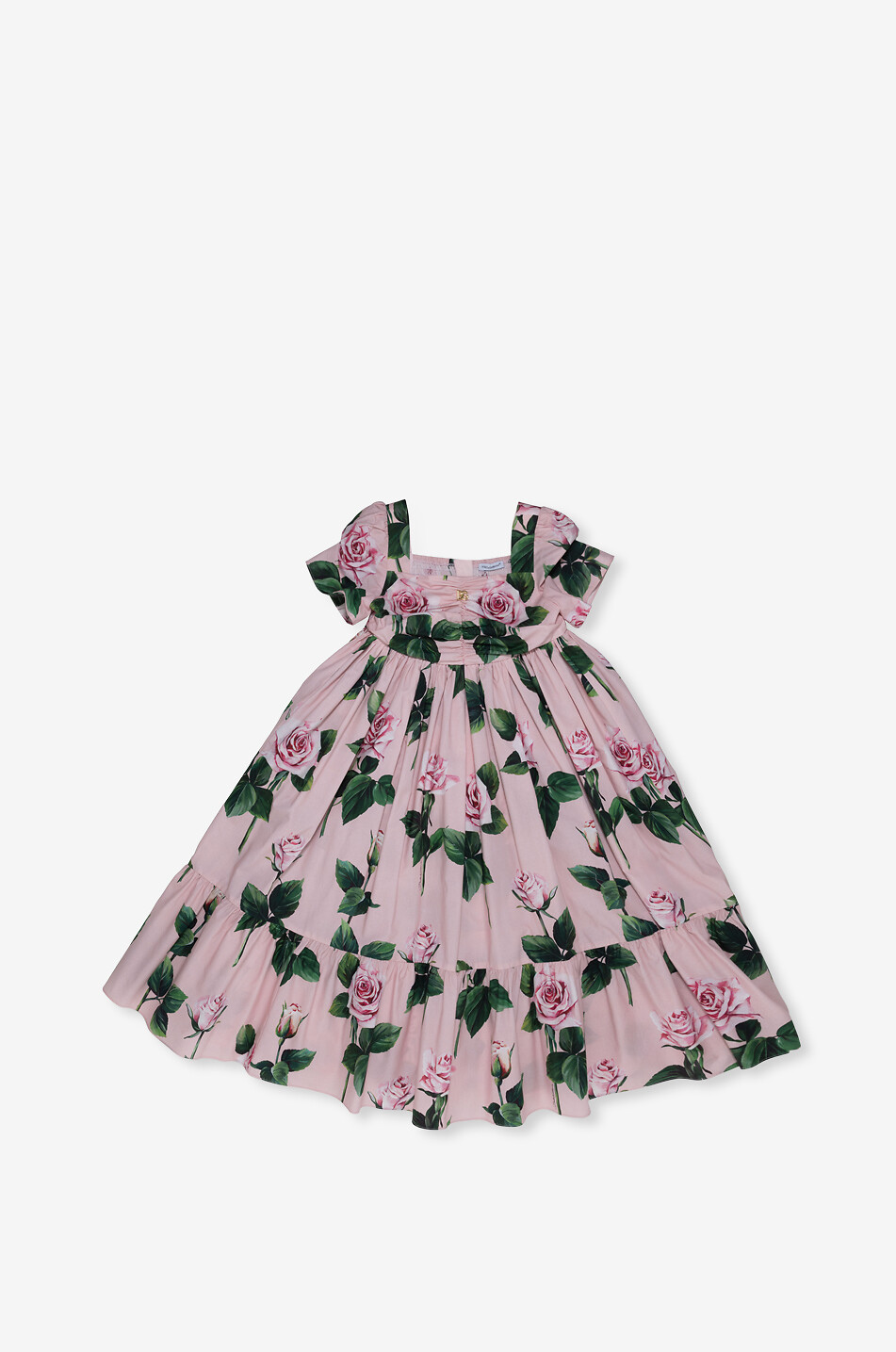 Robe empire en popeline fille Roses