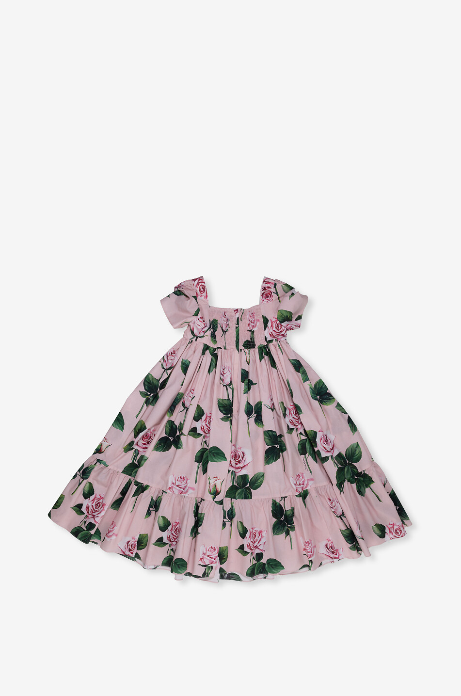 fitted lace wedding dress Dolce, &, Gabbana, Baby Girls Pink Rose Print Dress main image 0