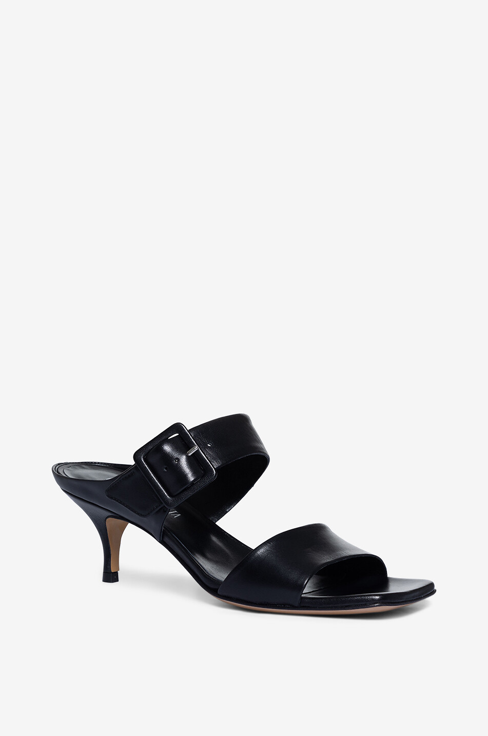 GUGLIELMO ROTTA Arix 50 nappa leather heeled mules Women BLACK 1