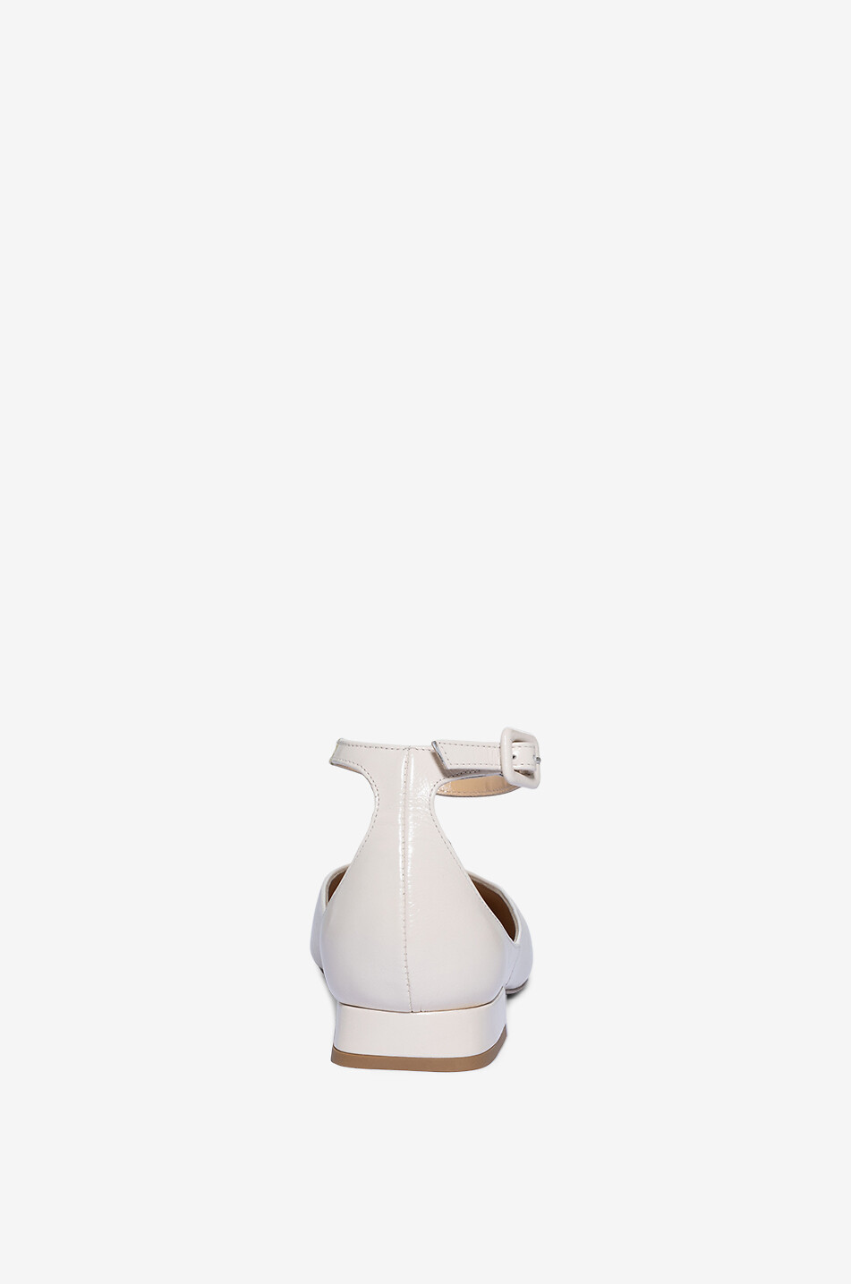 GUGLIELMO ROTTA Ballerines à bride cheville en cuir lisse Ray Femme BLANC CASSE 4