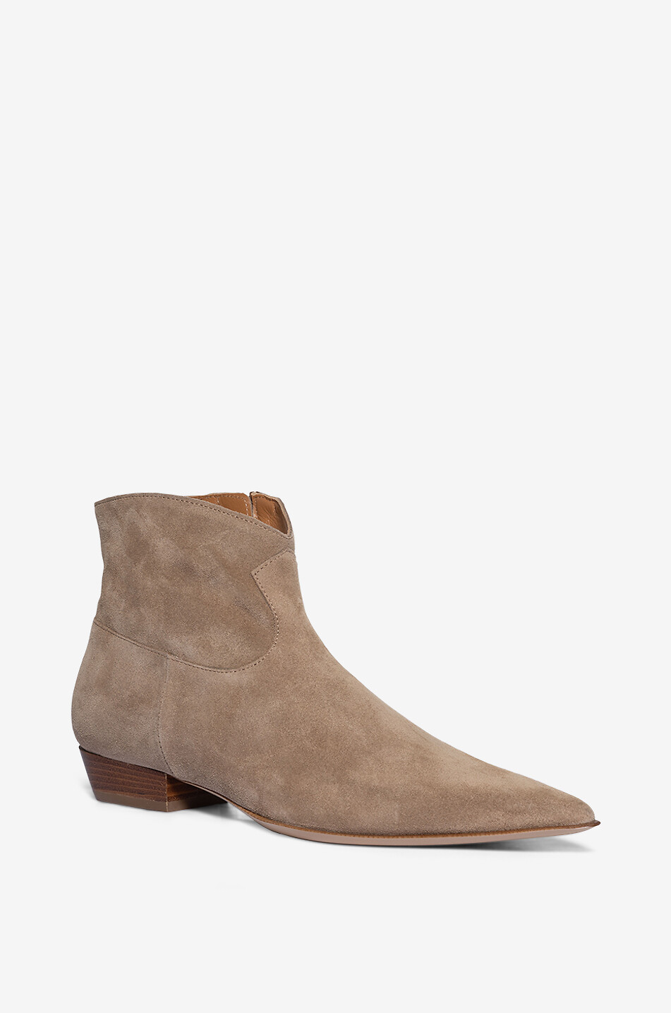 Bottines à talon en daim Hestel