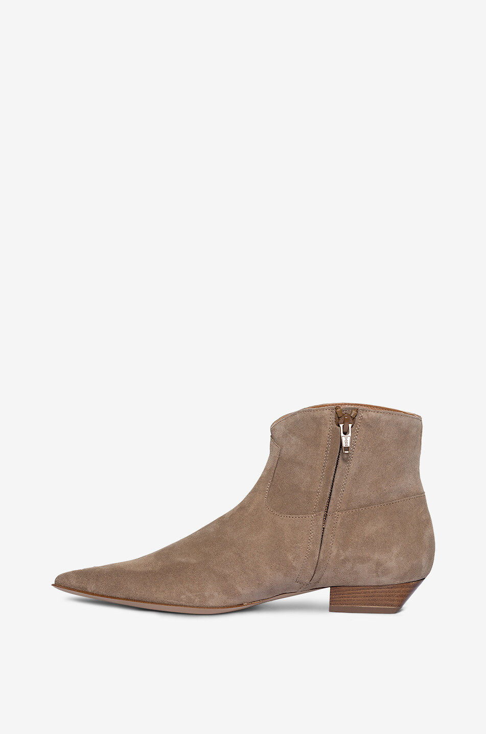 Bottines à talon en daim Hestel