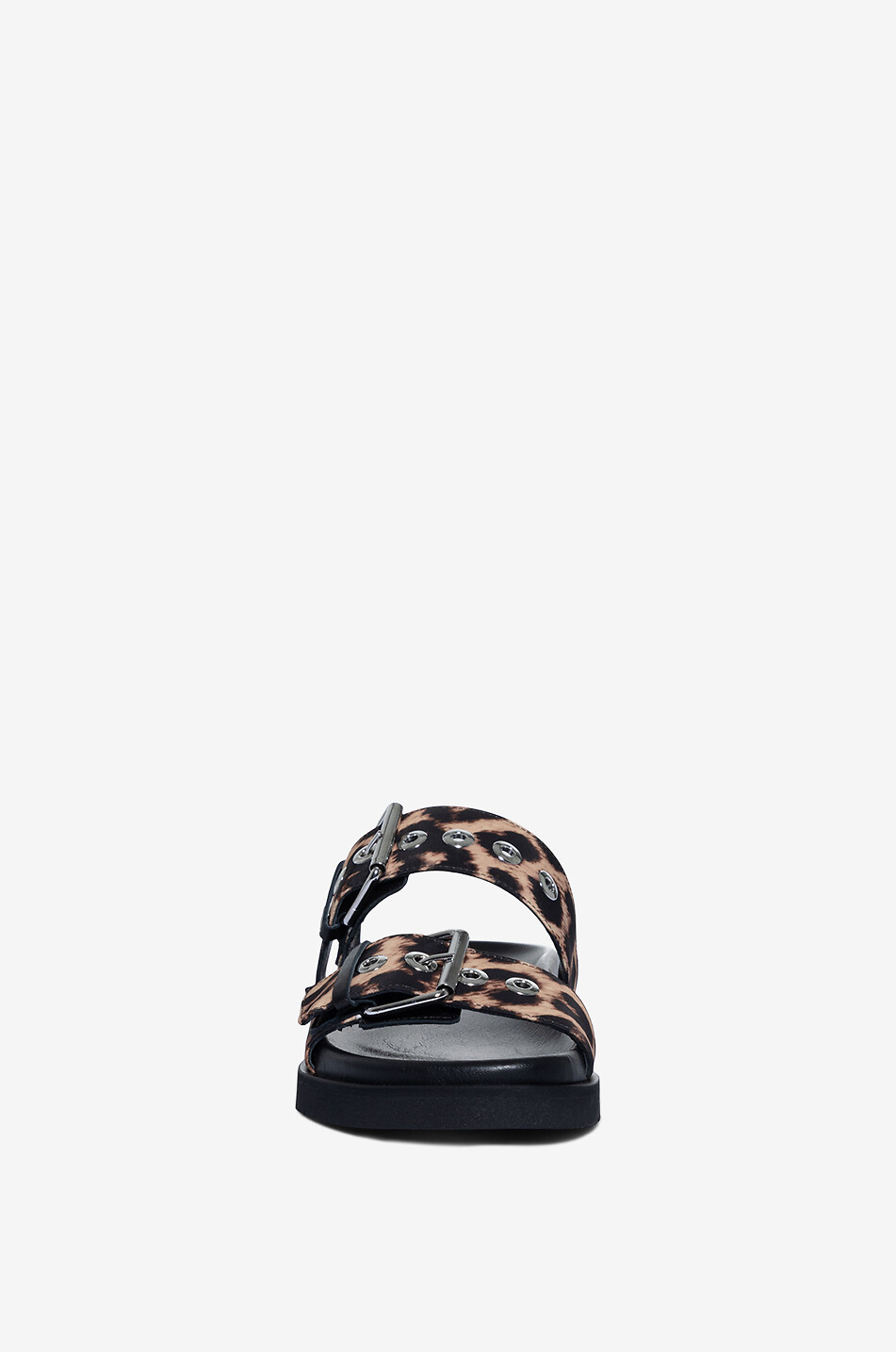 Mules plates motif léopard Thais
