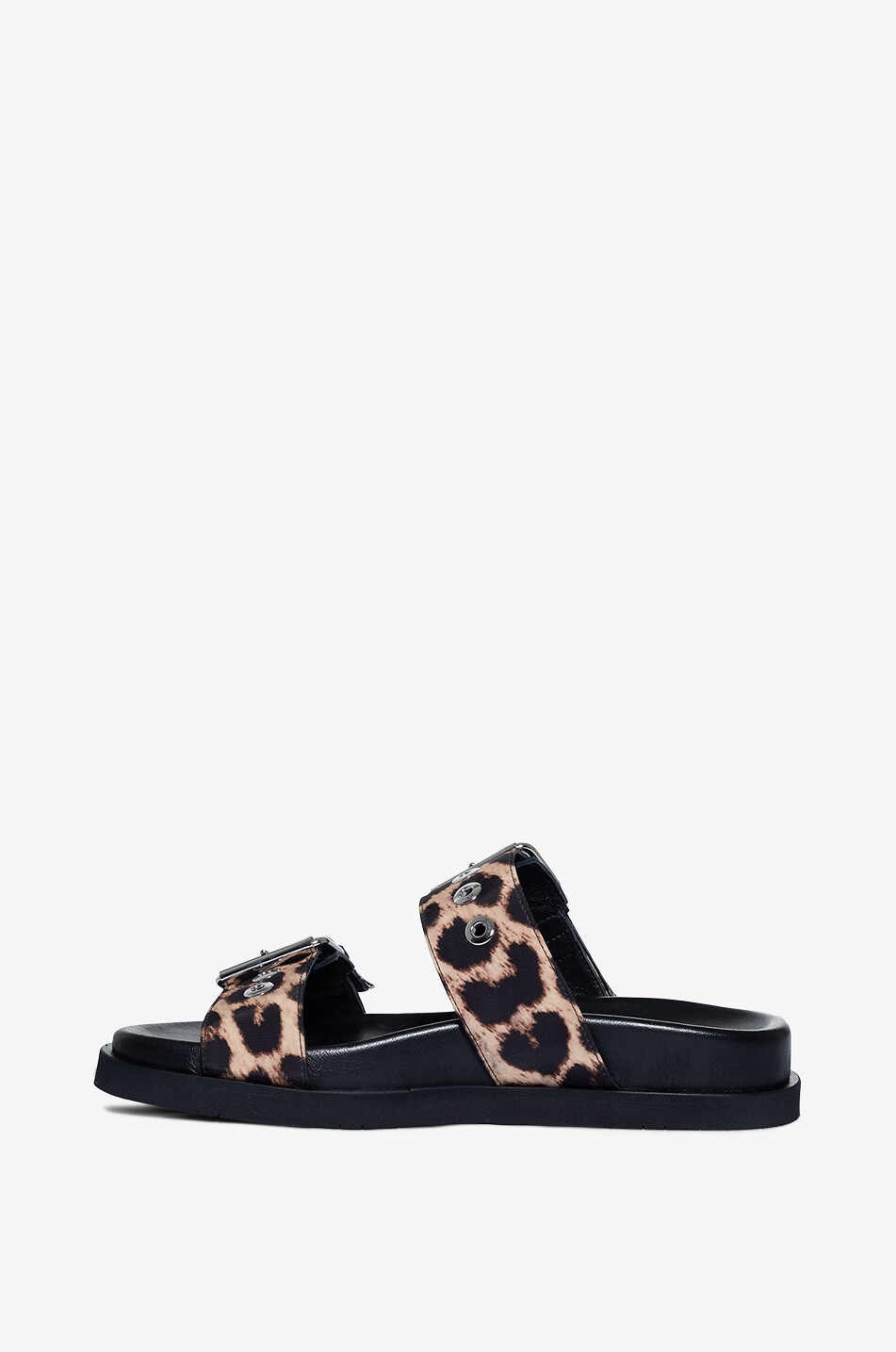 Mules plates motif léopard Thais